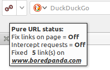 Pure URL toolbar screenshot, off